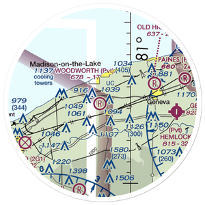 Woodworth Airport (OH03) VFR Sectional Sticker (20 mile)