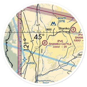 Shaniko Cattle Airport (OG54) VFR Sectional Sticker (20 mile)