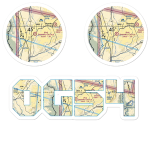 Shaniko Cattle Airport (OG54) VFR Sectional Sticker Pack