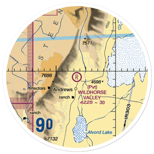 Wildhorse Valley Airport (OG53) VFR Sectional Sticker (20 mile)