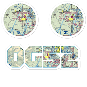 Jpm Airport (OG52) VFR Sectional Sticker Pack