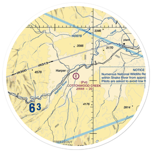 Cottonwood Creek Ranch Airport (OG50) VFR Sectional Sticker (30 mile)