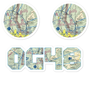 Greer Airport (OG48) VFR Sectional Sticker Pack