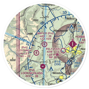 Napier Ranch Airport (OG40) VFR Sectional Sticker (20 mile)