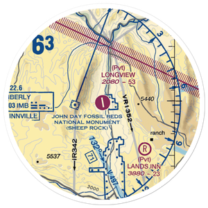 Longview Ranch Airport (OG39) VFR Sectional Sticker (20 mile)