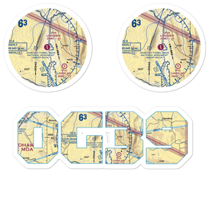 Longview Ranch Airport (OG39) VFR Sectional Sticker Pack