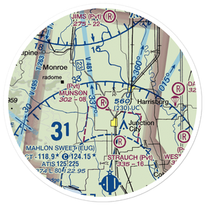 Munson Airport (OG36) VFR Sectional Sticker (20 mile)