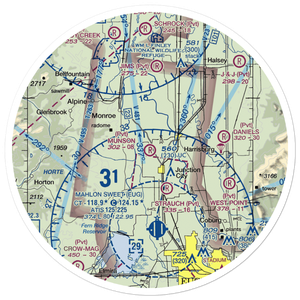 Munson Airport (OG36) VFR Sectional Sticker (30 mile)