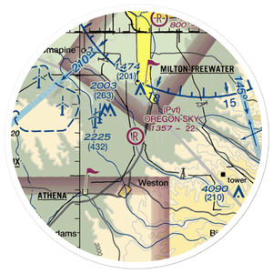 Oregon Sky Ranch Airport (OG33) VFR Sectional Sticker (20 mile)