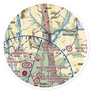 Shady Cove Airpark (OG31) VFR Sectional Sticker (20 mile)