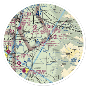 The Green Trees Ranch Airport (OG28) VFR Sectional Sticker (30 mile)