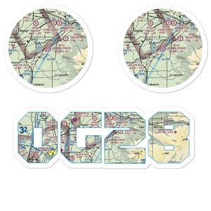 The Green Trees Ranch Airport (OG28) VFR Sectional Sticker Pack