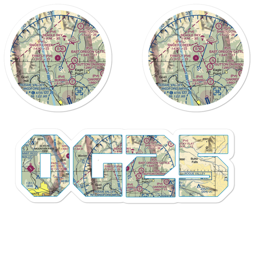 Firefly Ranch Airfield (OG25) VFR Sectional Sticker Pack 