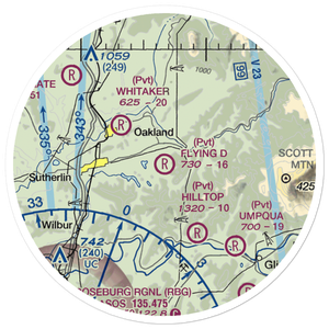 Flying D Ranch Airport (OG24) VFR Sectional Sticker (20 mile)