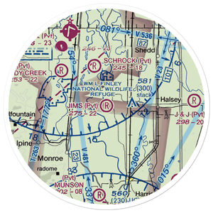 Jim's Airstrip (OG16) VFR Sectional Sticker (20 mile)