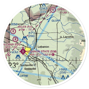 Mt Hope Airport (OG10) VFR Sectional Sticker (20 mile)