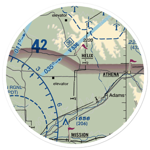 Curtis Airfield (OG08) VFR Sectional Sticker (20 mile)