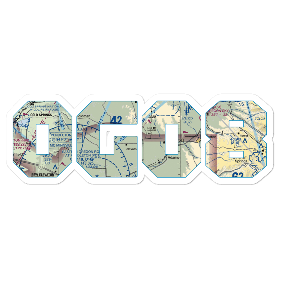 Curtis Airfield (OG08) VFR Sectional Sticker 