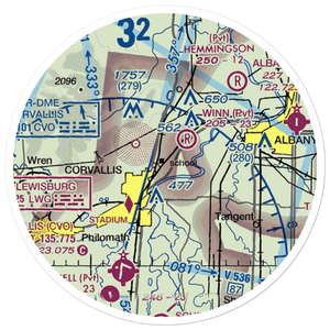 Dunning Vineyards Airport (OG01) VFR Sectional Sticker (20 mile)