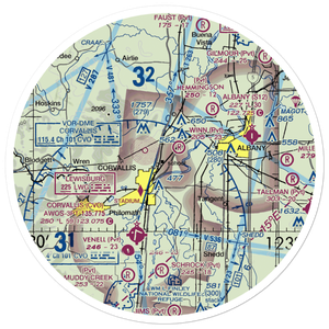 Dunning Vineyards Airport (OG01) VFR Sectional Sticker (30 mile)