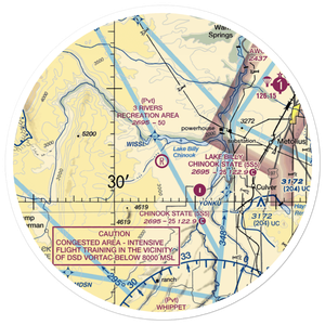 3 Rivers Recreation Area Airport (OG00) VFR Sectional Sticker (30 mile)