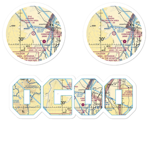 3 Rivers Recreation Area Airport (OG00) VFR Sectional Sticker Pack