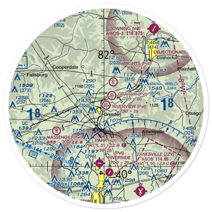 Riverview Airport (OA85) VFR Sectional Sticker (30 mile)