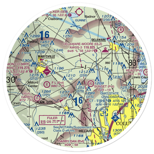 Fighter Field Airport (OA51) VFR Sectional Sticker (30 mile)