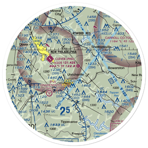 Roxford Airport (OA14) VFR Sectional Sticker (30 mile)
