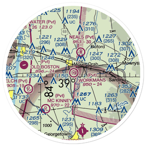 Bernie's Airport (OA10) VFR Sectional Sticker (20 mile)