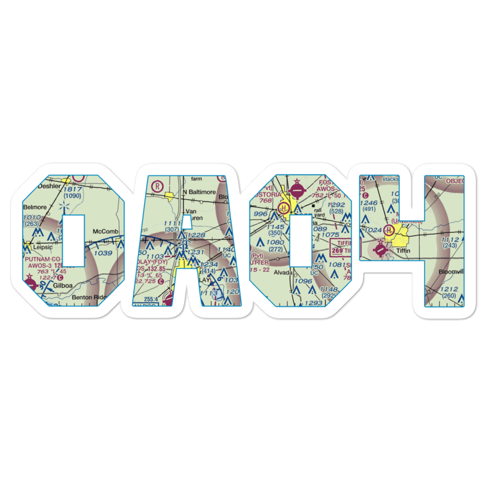 Rutter Airport (OA04) VFR Sectional Sticker 