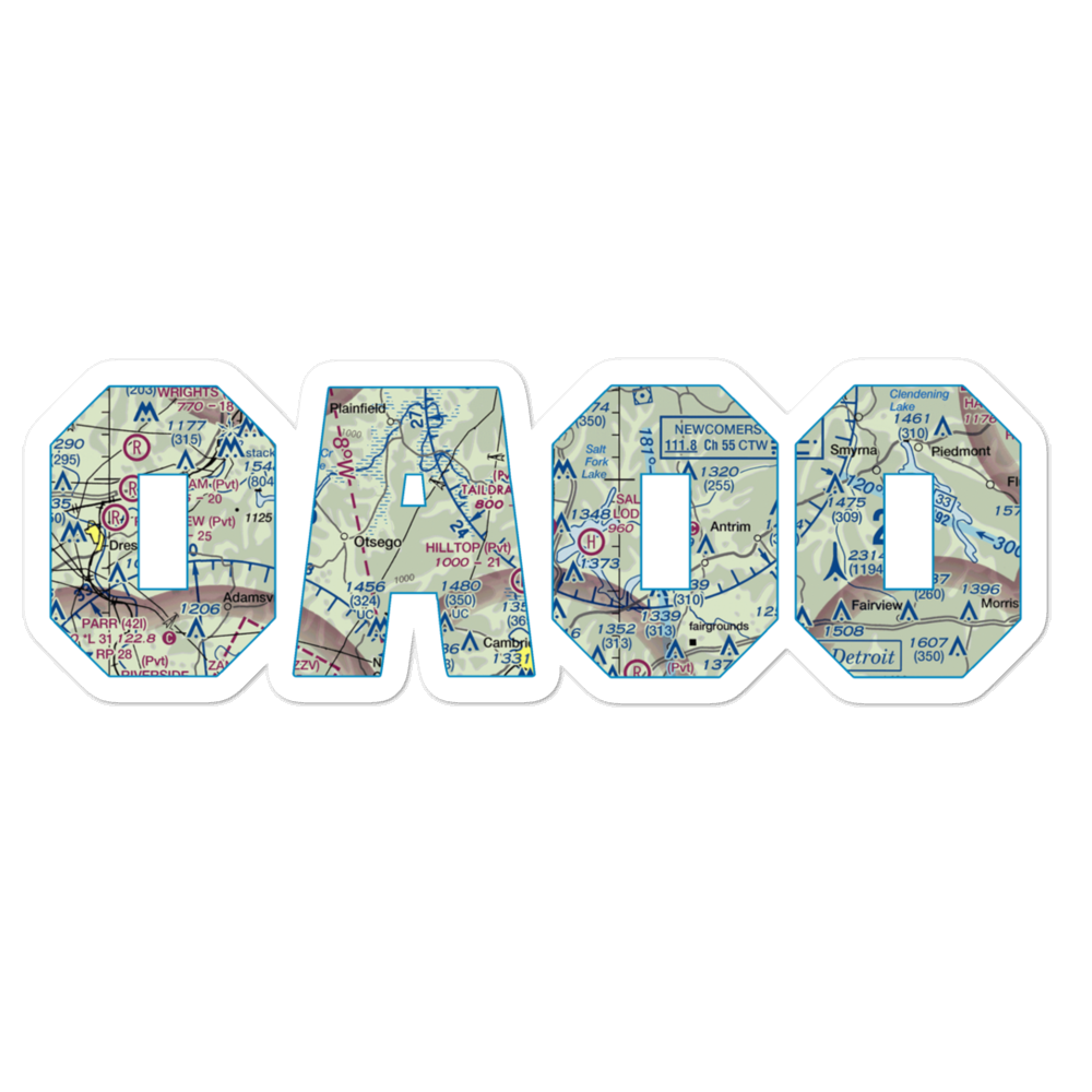Taildragger Airport (OA00) VFR Sectional Sticker 