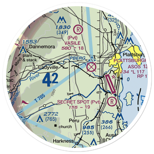 Northway Airport (NY97) VFR Sectional Sticker (20 mile)