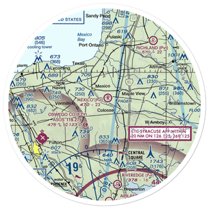 Mexico Airdrome Airport (NY96) VFR Sectional Sticker (30 mile)