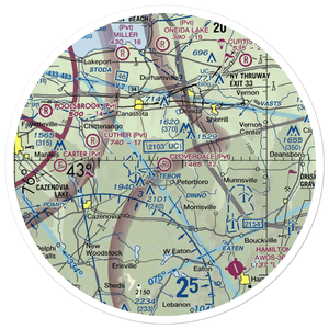 Cloverdale Farm Airport (NY91) VFR Sectional Sticker (30 mile)