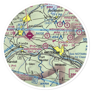 Amsterdam Airfield (NY87) VFR Sectional Sticker (20 mile)