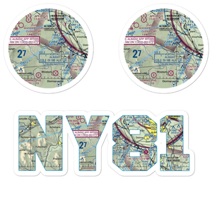 Heldeberg Airstrip (NY81) VFR Sectional Sticker Pack