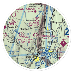 Deer Run Airport (NY74) VFR Sectional Sticker (20 mile)