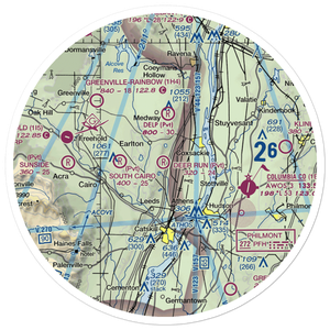 Deer Run Airport (NY74) VFR Sectional Sticker (30 mile)