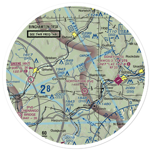 Miller Field (NY73) VFR Sectional Sticker (30 mile)