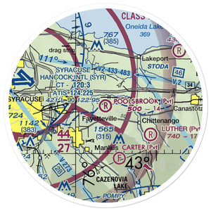 Poolsbrook Aerodrome (NY72) VFR Sectional Sticker (20 mile)
