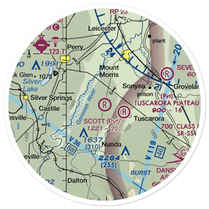 Scott'S Sky Ranch Airport (NY70) VFR Sectional Sticker (20 mile)