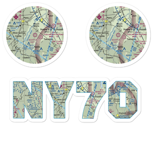 Scott'S Sky Ranch Airport (NY70) VFR Sectional Sticker Pack