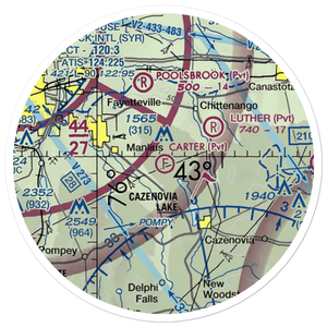 Carter Flight Park Ultralightport (NY67) VFR Sectional Sticker (20 mile)