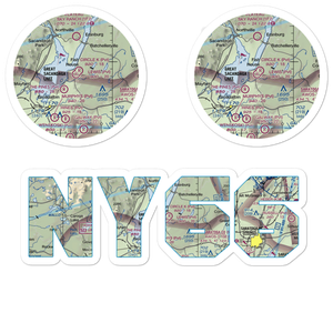 Lewis Field (NY66) VFR Sectional Sticker Pack