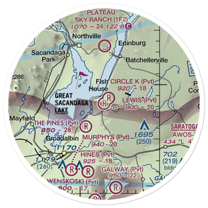 Circle K Ranch Airport (NY65) VFR Sectional Sticker (20 mile)