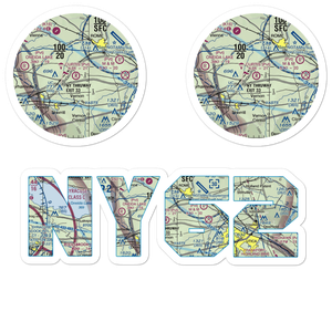 Curtis Airport (NY62) VFR Sectional Sticker Pack