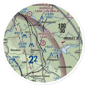 Remsen City Airport (NY57) VFR Sectional Sticker (20 mile)