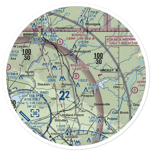 Remsen City Airport (NY57) VFR Sectional Sticker (30 mile)