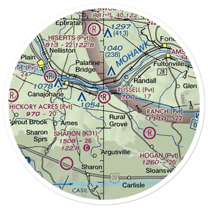 Russell Airport (NY51) VFR Sectional Sticker (20 mile)